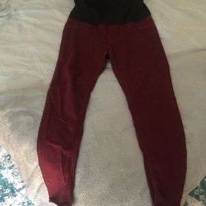 Burgundy maternity pants